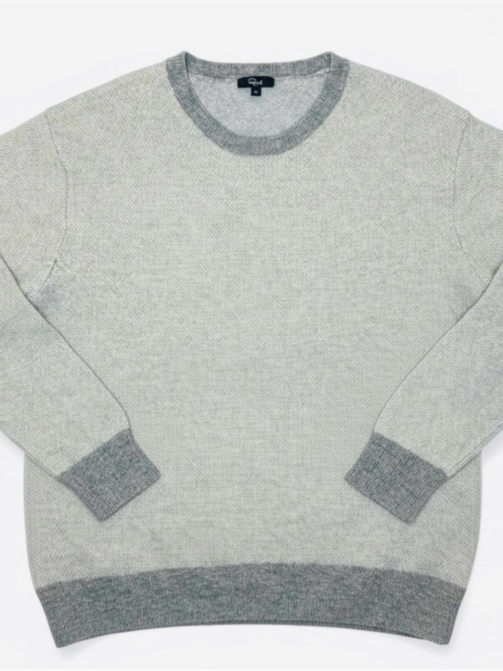 Rails Cozy Crewneck Women's Wool Bland Sweater in Light Gray/ Blue